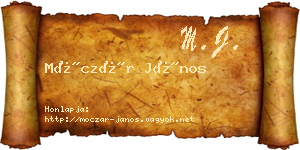 Móczár János névjegykártya